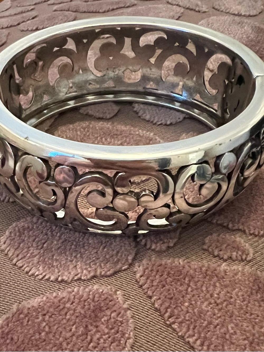 Brighton Silver Filigree Vintage Contempo Bangle